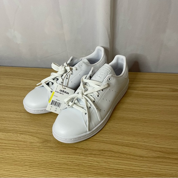 adidas gazelle silver green womens ADIDAS x STAN SMITH Size 13 White Leather Low Top Lace-Up Sneakers